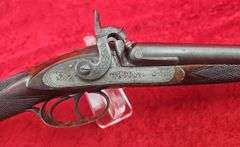 R. Hughes   Percussion Double  12 ga.   Shotgun