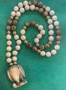 Netsuke Vulture Ivory/Bone with Beads