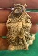 Netsuke Japanese Folklore Figurine with Beads