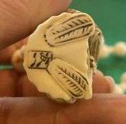 Netsuke Japanese Folklore Figurine with Beads