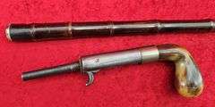 Rare Antique Perc. Cane Gun