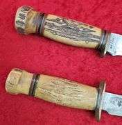 Pair of Stag Handled Marbles Hunting Knives