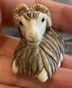 Netsuke Angora Goat Ivory/Bone