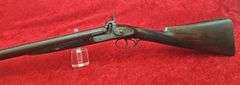 R. Hughes   Percussion Double  12 ga.   Shotgun