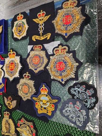 large grouping of British & Canadian Military Patches, Badges & Insignia
