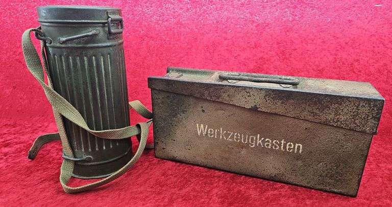 WWII German Ammo Can & Gas Mask Canister
