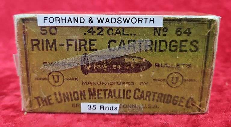 35 rds of 42 cal. Rim Fire Cartridges for Forehand & Wadsworth Revolver