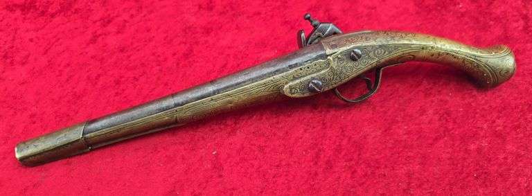 Brass Handled Miquelet Lock Far East Trade Pistol