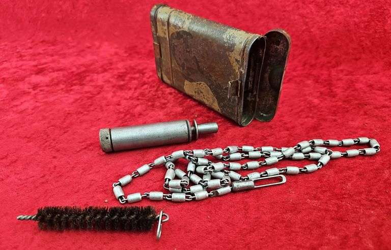 WWII German Army Buckle & Field Camo Rifle Cleaning Kit