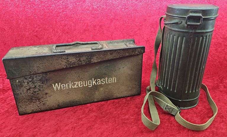 WWII German Ammo Can & Gas Mask Canister