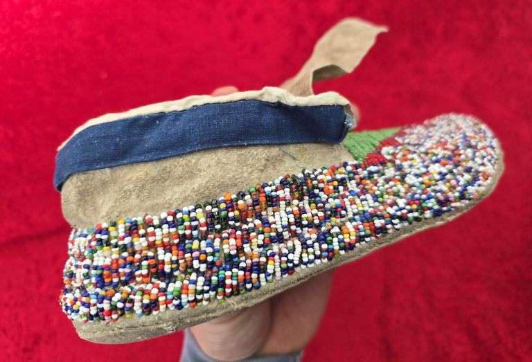 Pair of Beaded Indian Moccasins
