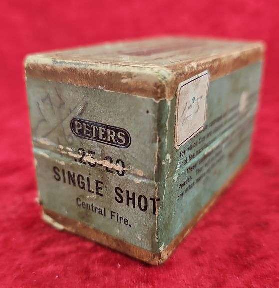Full/Sealed box of Stevens 25-20 Single Shot Cartridges