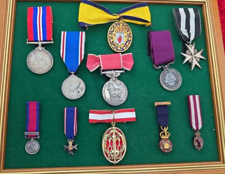 Display of 11 various British Military Medals