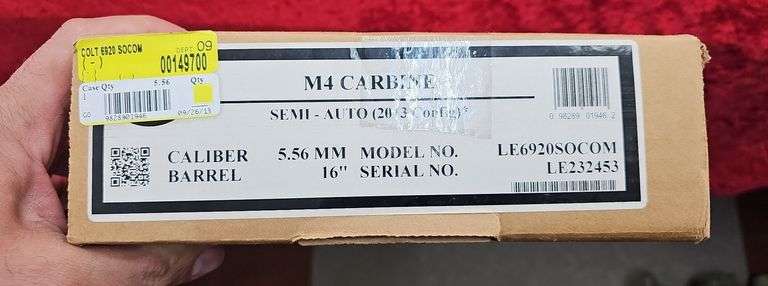 Colt  Model M4 A1   5.56 NATO  Carbine w/Leupold Scope