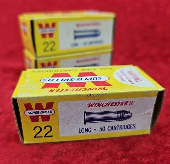 3 boxes 150 rounds of Winchester Super Speed 22 Long Ammo