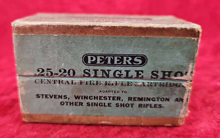 Full/Sealed box of Stevens 25-20 Single Shot Cartridges