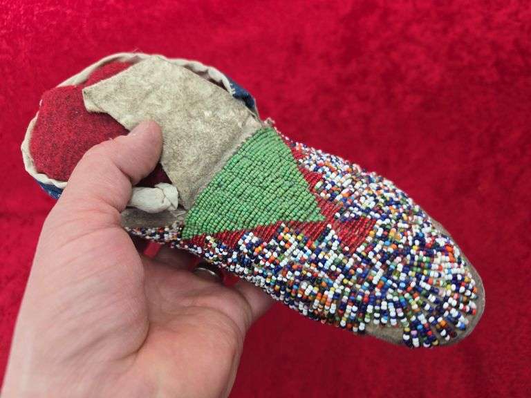 Pair of Beaded Indian Moccasins