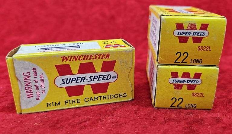 3 boxes 150 rounds of Winchester Super Speed 22 Long Ammo