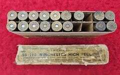 17 rounds of Winchester 50-110 Ammo in box