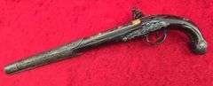 Fancy Gold Inlaid Flintlock Persian Trade Pistol