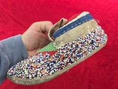 Pair of Beaded Indian Moccasins