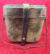 WWII German Field Camo M42 Helmet & Lunch Pail