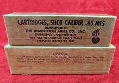 Full/sealed box of 45 cal. Rev. Ammo & 3 rds of 45 Shot Cartridges