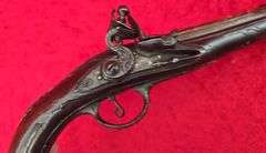 Fancy Gold Inlaid Flintlock Persian Trade Pistol