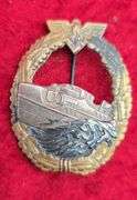 German WWII E Boat Badge & Crimean Campaign Shield