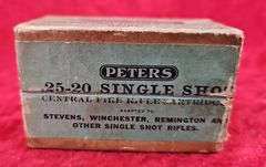 Full/Sealed box of Stevens 25-20 Single Shot Cartridges