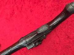 Fancy Gold Inlaid Flintlock Persian Trade Pistol