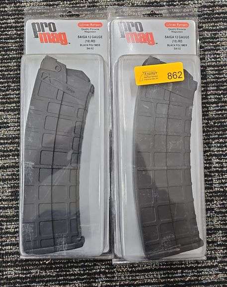 Pair of new Pro Mag Saiga 12 ga. Magazines - Kramer Auction LLC