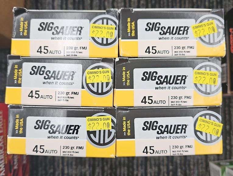 300 ct Sig Sauer 45 ACP Ammo