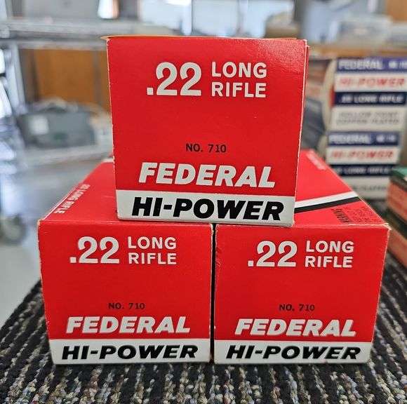 1,500 ct Federal Hi-Power 22LR Ammo - Kramer Auction LLC