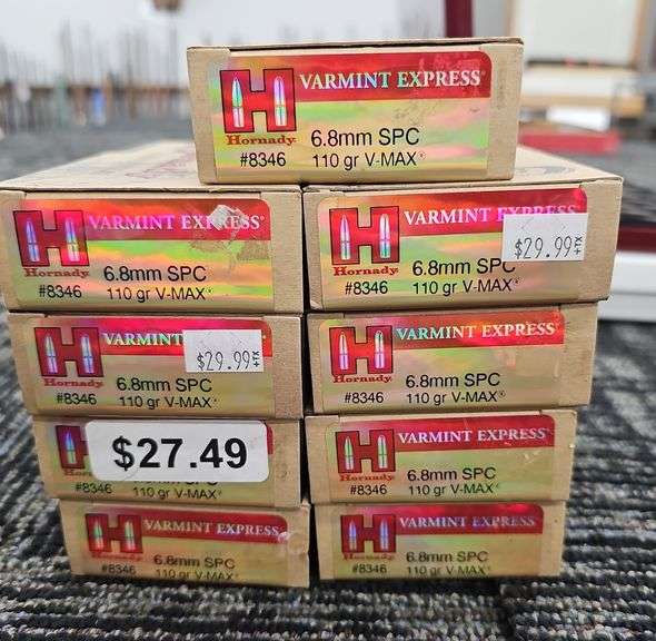 180 ct Hornady 6.8MM SPC Ammo
