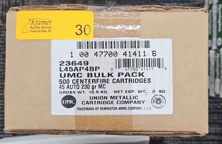 500 ct UMC 45 Auto Ammo