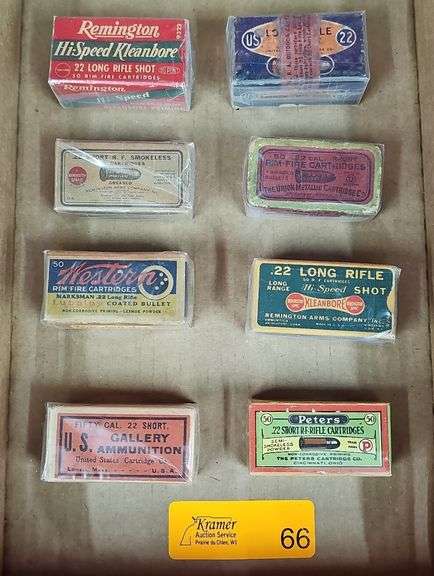 Lot of assorted full and empty Vintage 22 Ammo