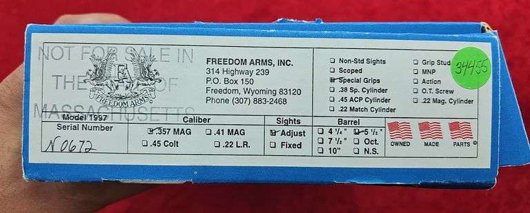 Freedom Arms  Premier Grade   357 Magnum   Revolver