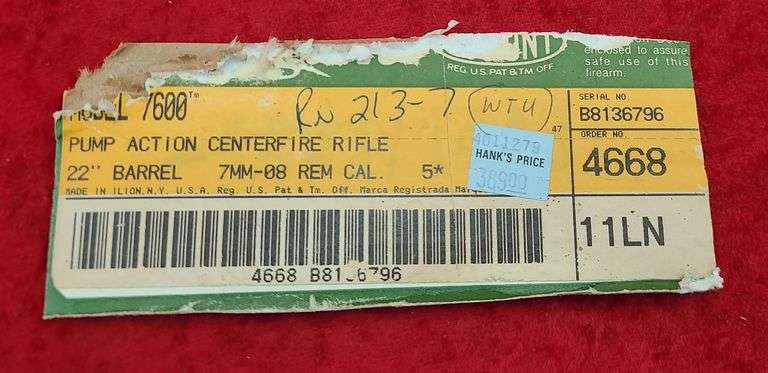 Rare Remington  Model 7600  7mm-08  Rifle