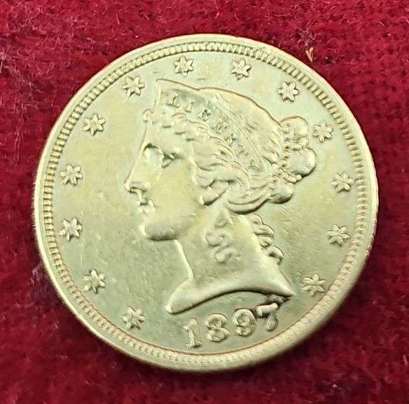 US 1897 Gold $5 Coin