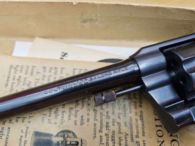 Colt   Officer's Model   22 cal.   Revolver w/original box