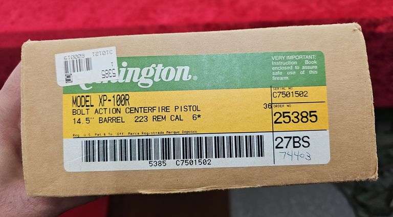 Remington   Model XP-100R  223 cal.   Pistol
