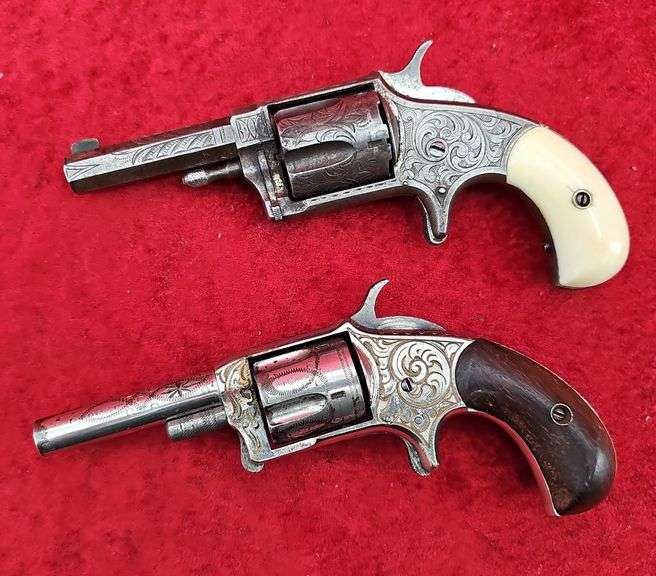 Pair of Antique Engraved Revolvers