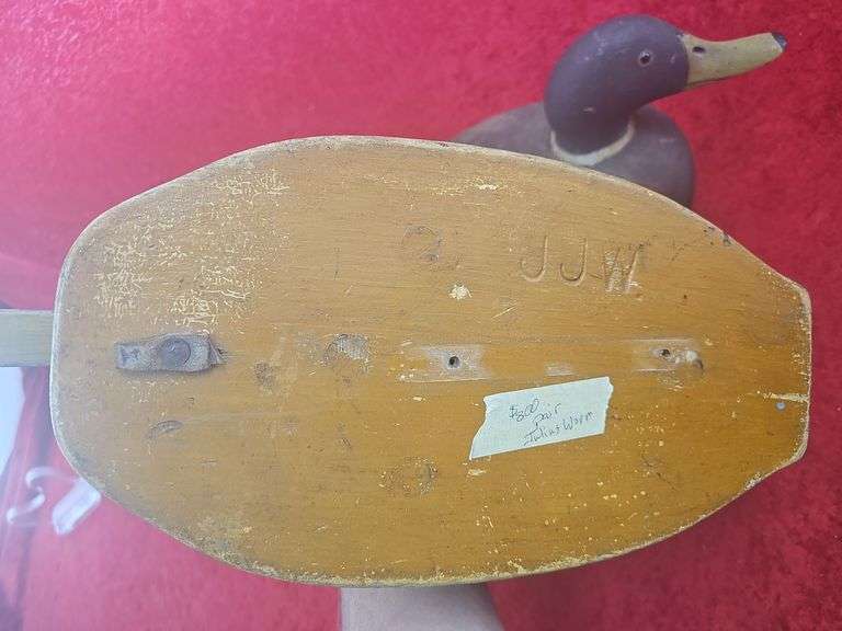 Pair of Julius Worm Mallard Decoys