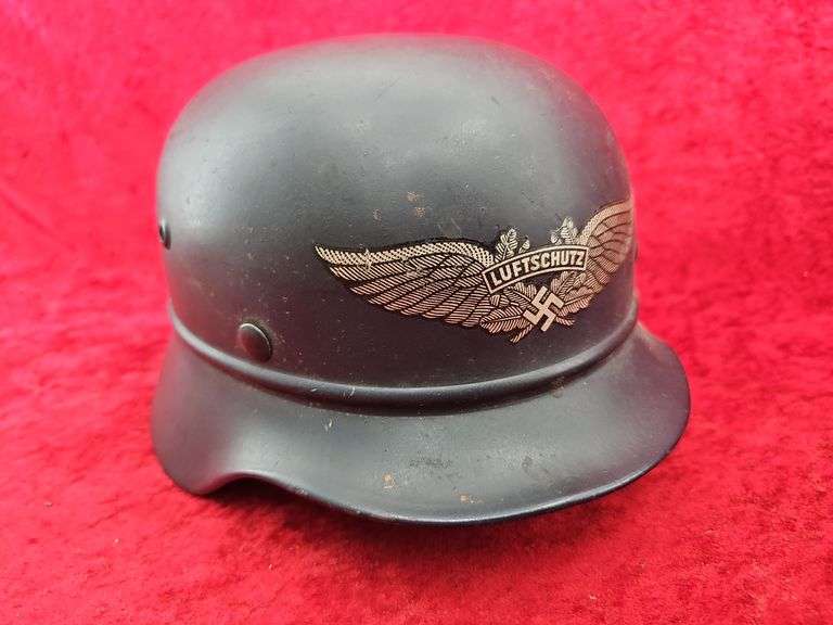 WWII German beaded Luftschutz Helmet