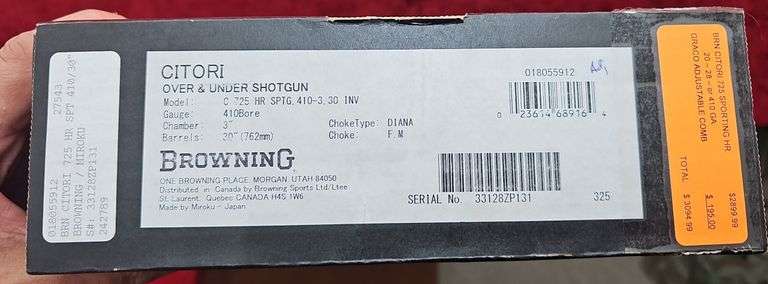 Browning  Model 725 Sporting   410 ga.   Shotgun