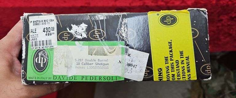 NIB Pedersoli 10 ga. Perc. Double