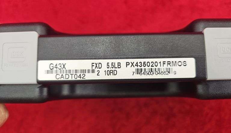 Glock  Model 43X  9mm  Pistol