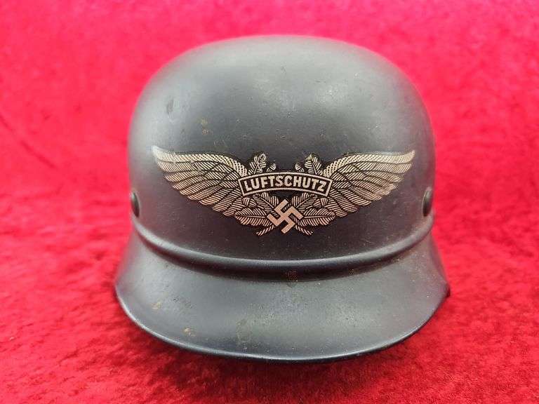 WWII German beaded Luftschutz Helmet