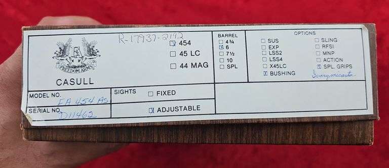 Freedom Arms  454 Casull  Revolver